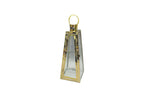 Decorative Pyramid Lanterns – Shiny Gold & Silver Candle Holders, Set of 3 (Large, Medium, Small)