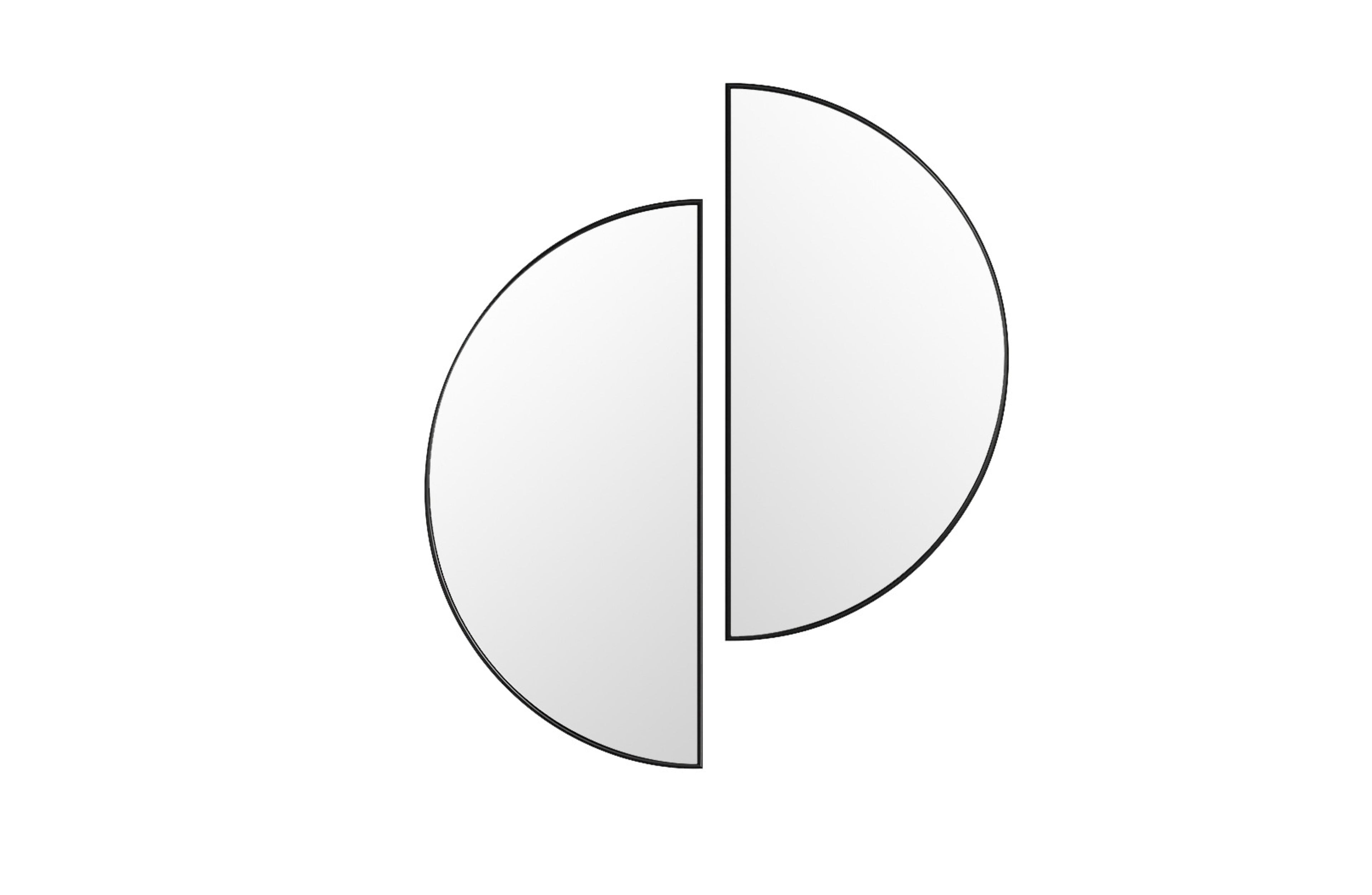 Half Moon Metal Mirror - Black / Gold - 2 Sizes Available