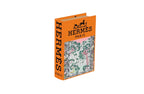 Herm Orange Designer Faux Décor Table Book Box -3 Size Available