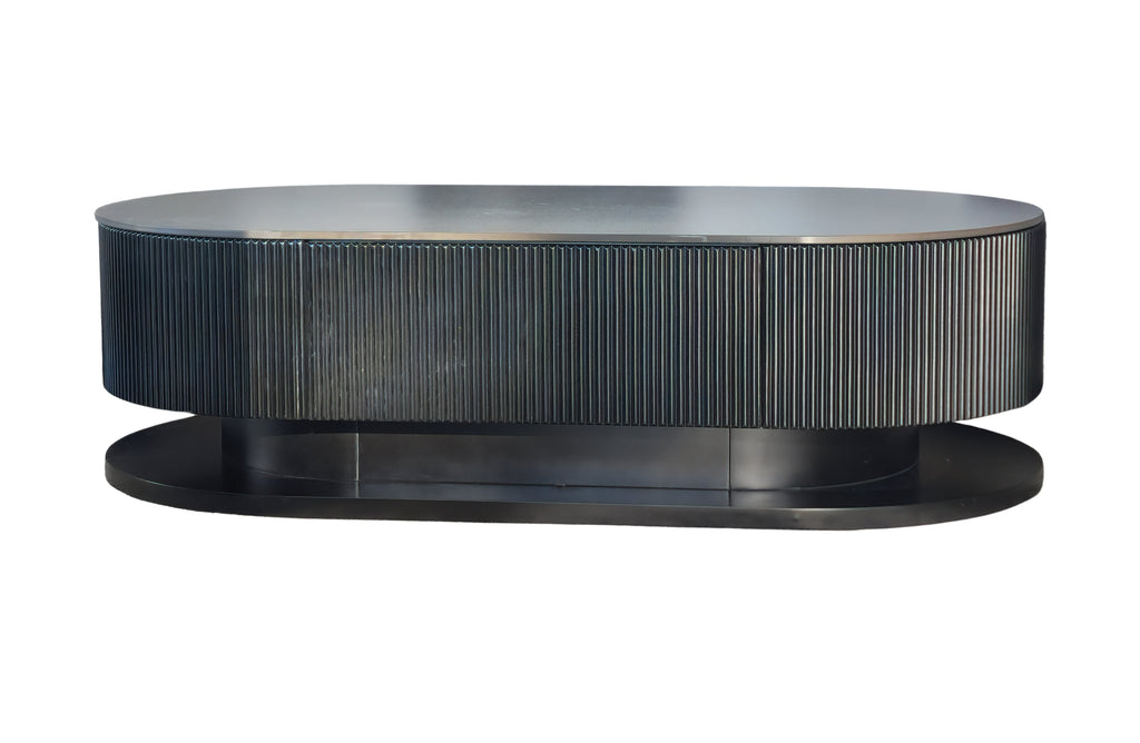 Ripple Fluted Oval Coffee Table - 2 Colors Available