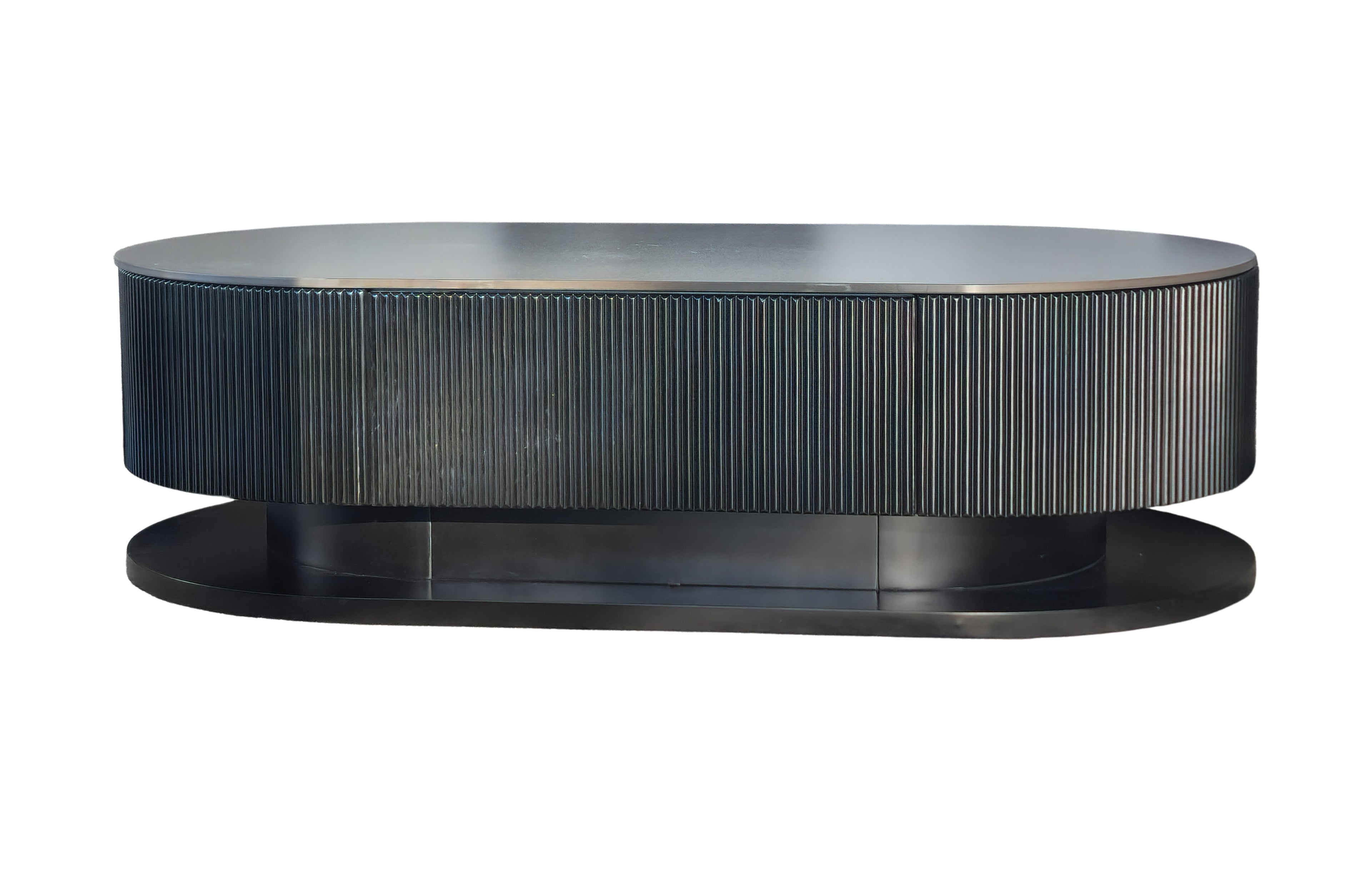 Ripple Fluted Oval Coffee Table - 2 Colors Available