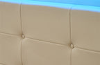 Clyde PU Leather Gas Lift Bed - Beige