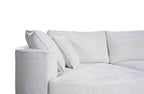 Savannah Round Chaise Lounge Set in Beige – Stylish curved chaise and plush 3-seater sofa offering a soft, inviting profile for modern living.