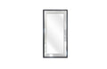 Black medium mirror tray with beaded frame – modern luxe.