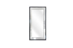 Black medium mirror tray with beaded frame – modern luxe.