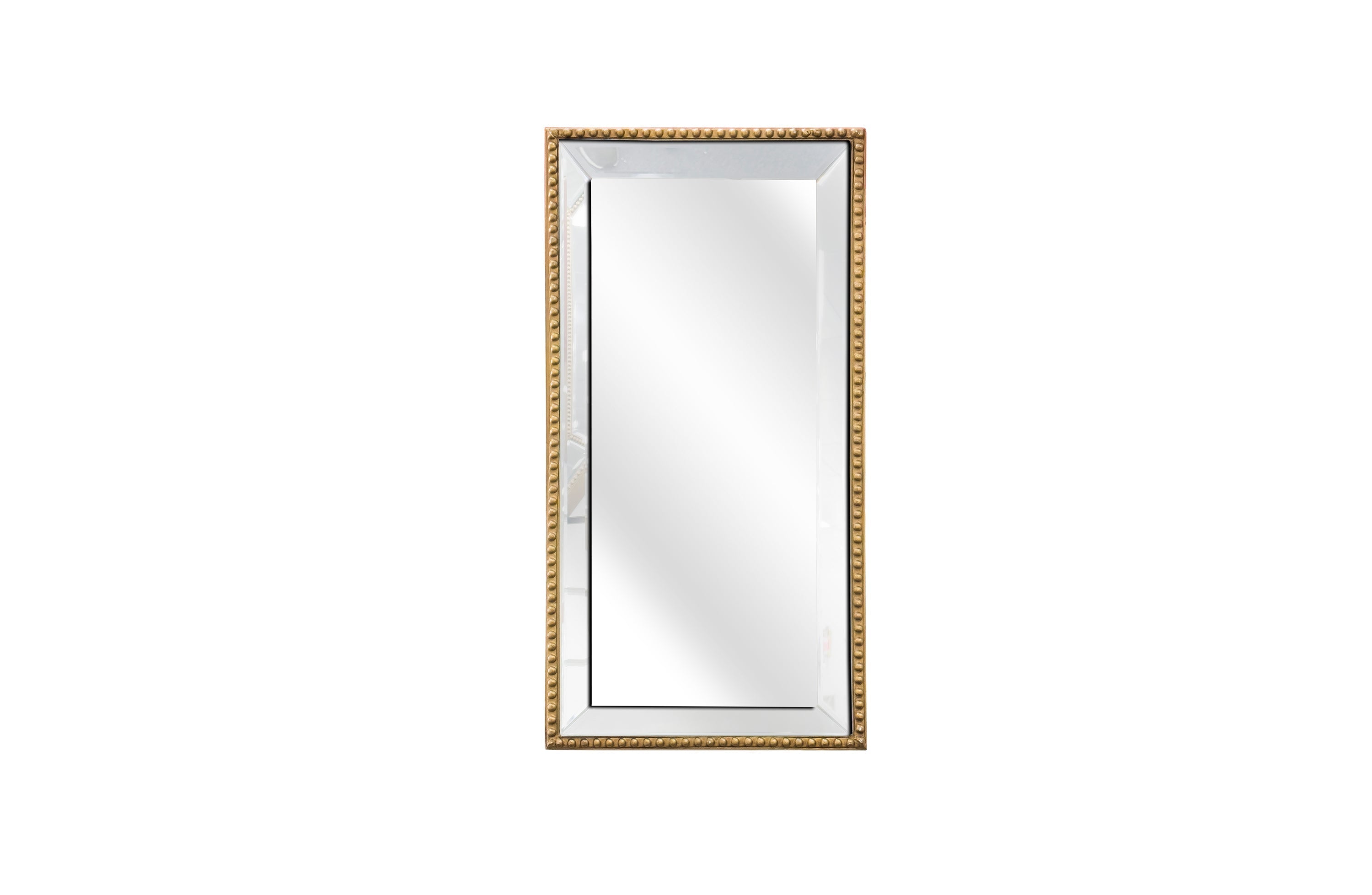 Gold medium beaded mirror tray – stylish accent piece.