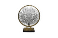  Elegant gold coral tree décor on black base – bold and artistic home accent.
