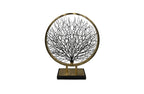  Elegant gold coral tree décor on black base – bold and artistic home accent.