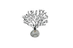 Large Black Crystal Tree Table Décor with clear glass base and intricate black branch design, symbolizing elegance and growth