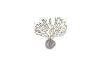 Small Gold Crystal Tree Table Décor with detailed gold-toned branches and a clear glass base for a delicate and luxurious accent