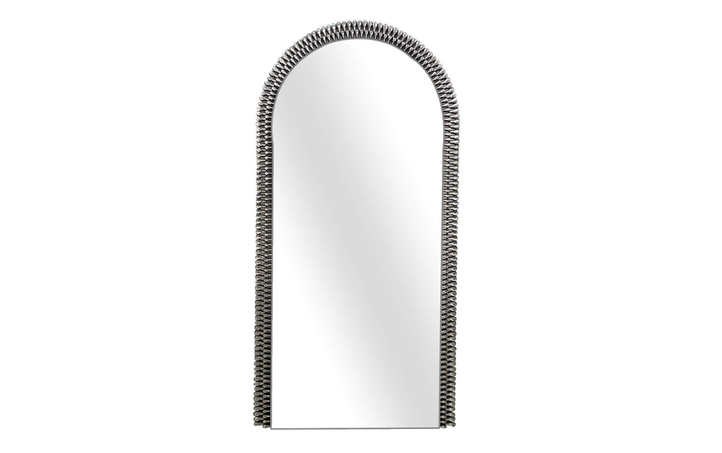 Diamond Arch extra large full length mirror with unique arched diamond frame and luxe detailing.
