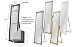 Antique finish French provincial free standing mirror, ideal for bedrooms and dressing spaces.