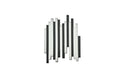 Single Luxe panel mirror in black finish, bold modern rectangular design for wall décor.