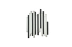 Single Luxe panel mirror in black finish, bold modern rectangular design for wall décor.