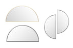 Half Moon Metal Mirror - Black / Gold - 2 Sizes Available