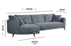 Savannah Round Chaise Lounge Set – Available in Beige or Grey